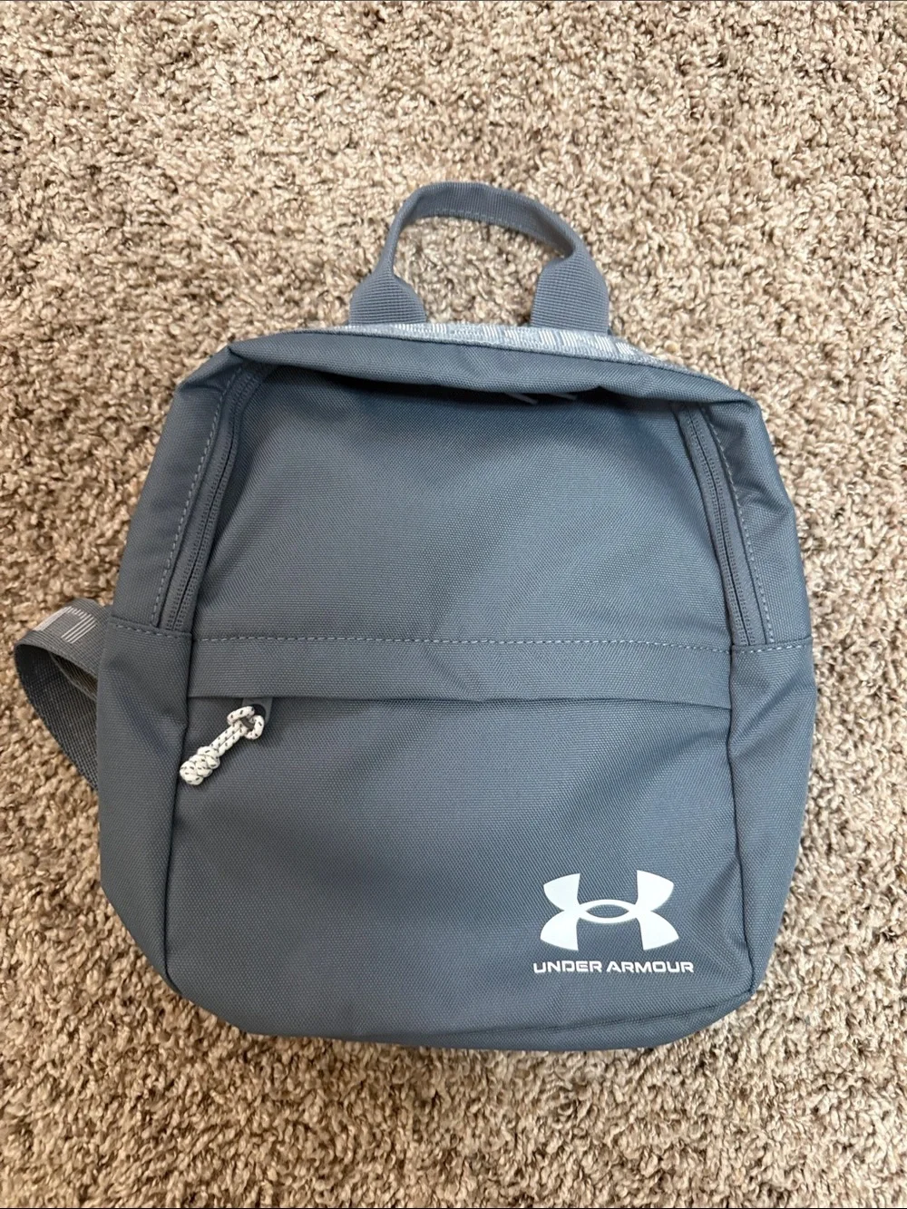 Under Armour Gray Women's Small Backpack with White Logo